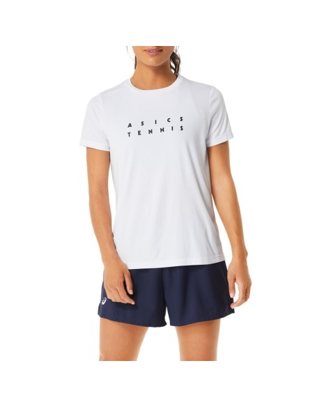 Camiseta Asics Women Court Graphic Tee 2042a259-100 Mujer | Ofertas de pádel